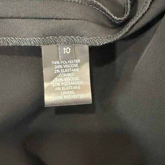 Yigal Azrouel Coral Reef Burnout Black Tan Short Sleeve Sheath Dress size 10 - Picture 4 of 11